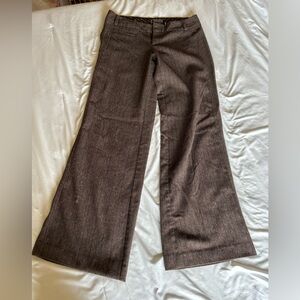 Vintage Guess Women's Dark Brown Tweed Pants Low Rise